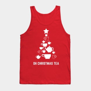 Funny Christmas Family Pyjama Top, Oh Christmas Tea, Funny Christmas Tree Pun, Christmas Pyjama Design Tank Top